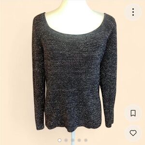 Ava & Viv Black/Bronze sparkly long sleeve top Size XXL #glam #goingout